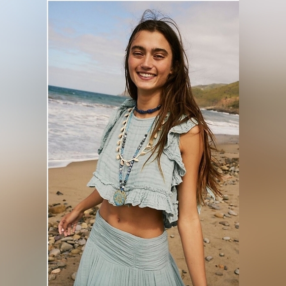 NWT!! Free People, Maui Shell Necklace, Neutral - NEW -$38 - Picture 1 of 8